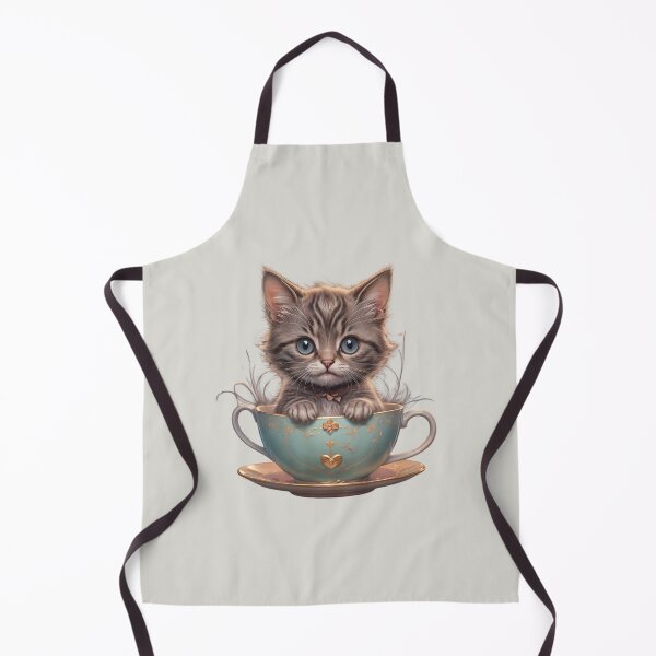 Item preview, Kitten in a Vintage Mug, Ideal Gift designed and sold by Indoni.