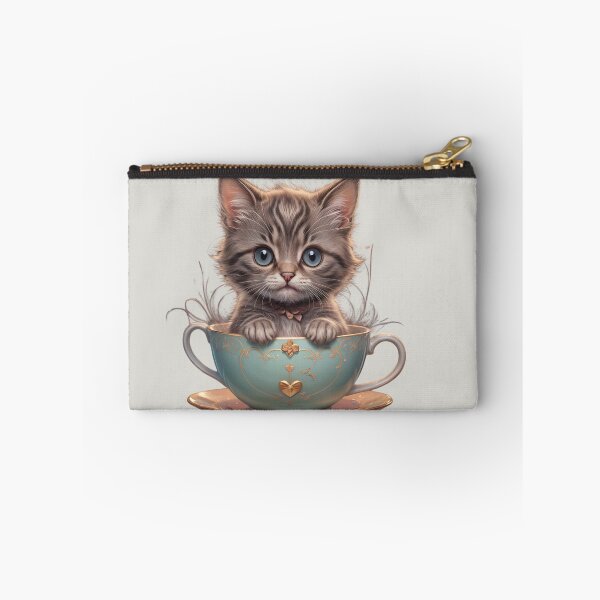 Item preview, Kitten in a Vintage Mug, Ideal Gift designed and sold by Indoni.