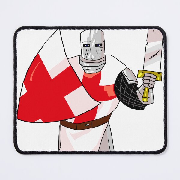 Item preview, Medieval Knight Charging With English Flag Sword and Shield - Battle Ready Design designed and sold by RedEyeWolf.