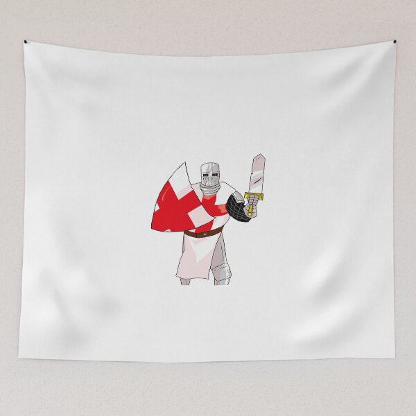 Item preview, Medieval Knight Charging With English Flag Sword and Shield - Battle Ready Design designed and sold by RedEyeWolf.