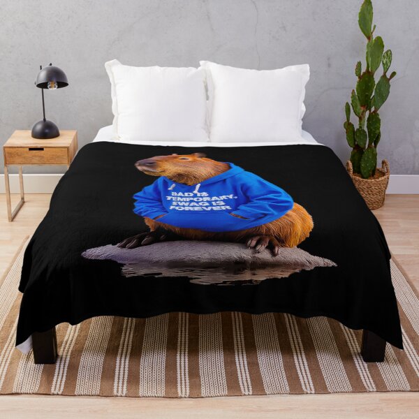 Item preview, Sad Is Temporary Swag Is Forever Capybara Swag designed and sold by Amanda's Factory.
