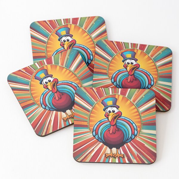 Item preview, Colorful Turkey in a Festive Hat for Thanksgiving, funny, gifts, Thanksgiving,  designed and sold by Ewelina  Niemiec.