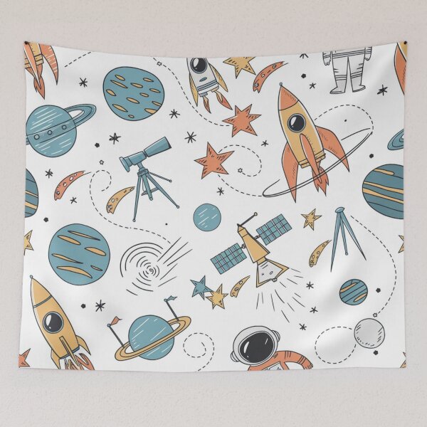 Item preview, Outer Space Doodle Pattern designed and sold by Furbulous Faces.