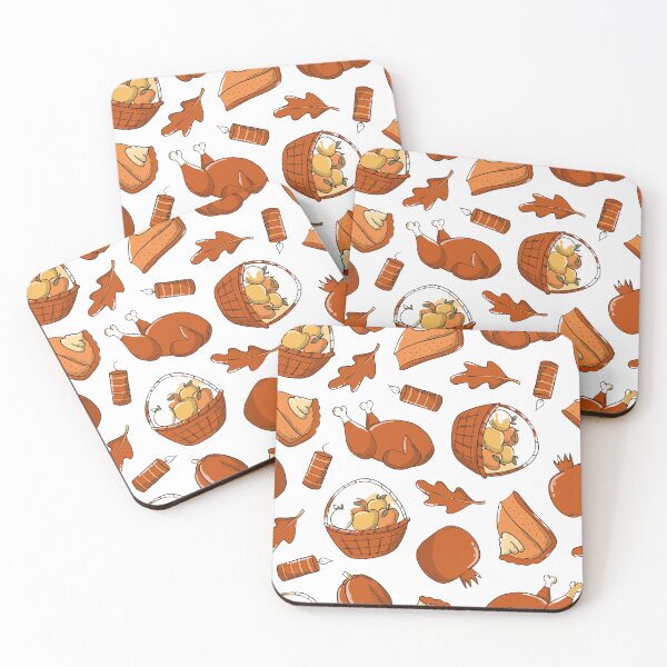 Item preview, Pattern with Roasted Turkey and Pumpkin - Thanksgiving Celebration, funny, gifts, stickers, mugs, t-shirt, designed and sold by Ewelina  Niemiec.