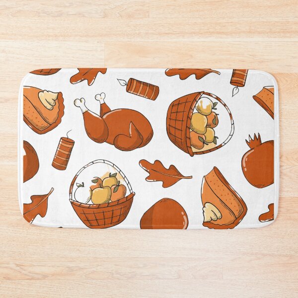 Item preview, Pattern with Roasted Turkey and Pumpkin - Thanksgiving Celebration, funny, gifts, stickers, mugs, t-shirt, designed and sold by Ewelina Niemiec.
