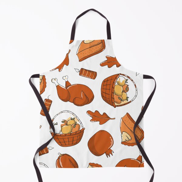 Item preview, Pattern with Roasted Turkey and Pumpkin - Thanksgiving Celebration, funny, gifts, stickers, mugs, t-shirt, designed and sold by Ewelina Niemiec.