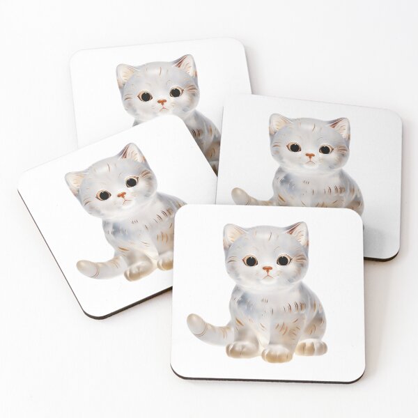 Item preview, Lindo diseño de gato de cristal designed and sold by CuteopiaGallery.