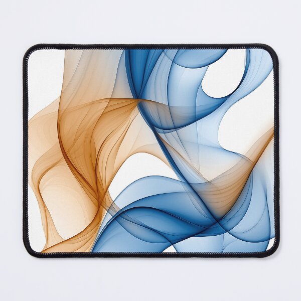 Item preview, Blue And Orange Abstract Smoke Vector Art Design designed and sold by GoldenTealArts.
