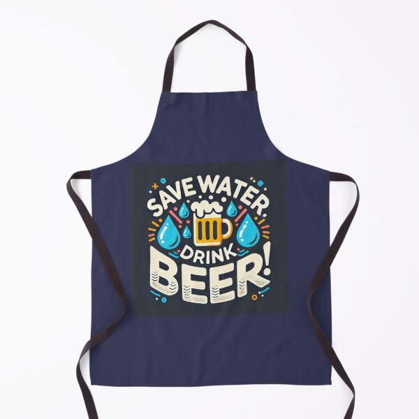 Artikelvorschau, Wasser sparen, Bier trinken - Minimalistische und humorvolle Bierillustration entworfen und verkauft von Art Horizon.