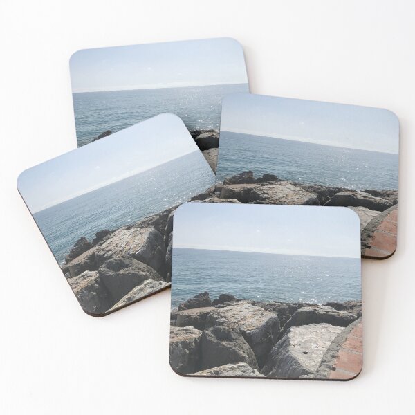 Item preview, Shimmering Glittering Light on the Sea with Rocks designed and sold by Quoppidou.
