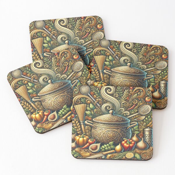 Item preview, Rustic Kitchen with Bubbling Cauldron designed and sold by QuirkWears.