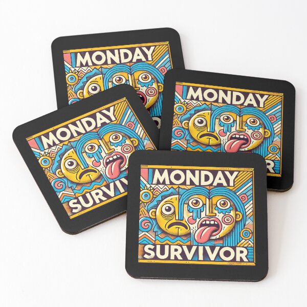 Item preview, Monday Survivor – Funny Cubism Art T-Shirt designed and sold by OzzFrequency.