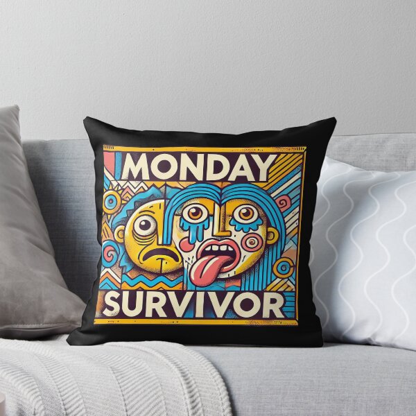 Item preview, Monday Survivor – Funny Cubism Art T-Shirt designed and sold by OzzFrequency.