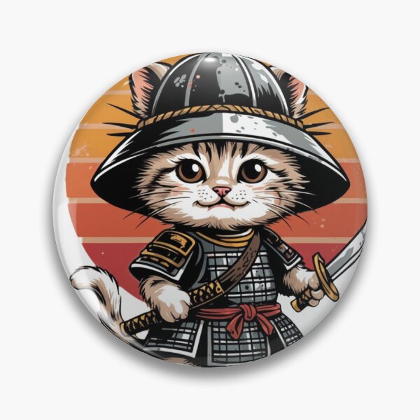 Item preview, Cute Samurai Cat designed and sold by CuteopiaGallery.