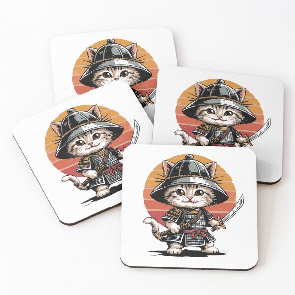 Item preview, Cute Samurai Cat designed and sold by CuteopiaGallery.
