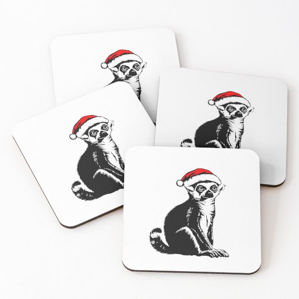 Item preview, Ring-tailed Lemur in Christmas Hat designed and sold by JollyCritters.