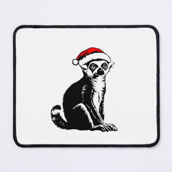 Item preview, Ring-tailed Lemur in Christmas Hat designed and sold by JollyCritters.