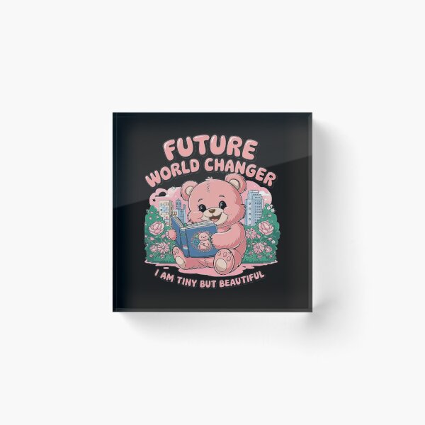 Item preview, Cute Pink Bear Reading Book Design - Future World Changer designed and sold by love3617.