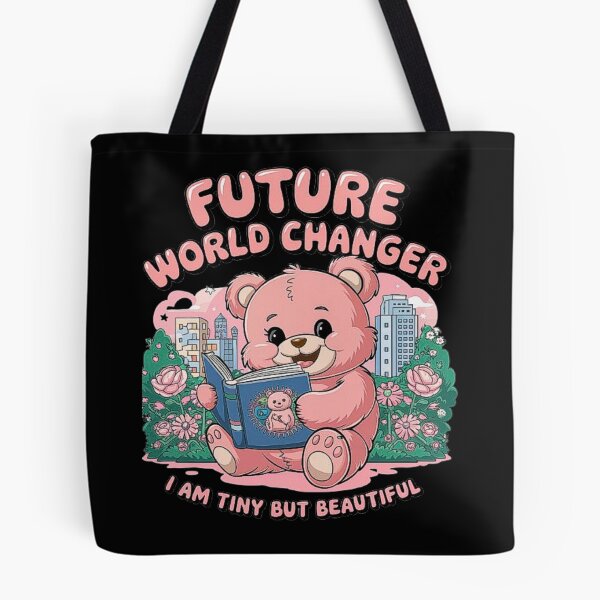 Item preview, Cute Pink Bear Reading Book Design - Future World Changer designed and sold by love3617.