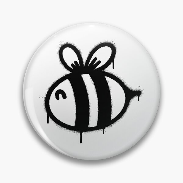 Item preview, Spray Paint Bee Design – Urban Street Art Honeybee Graphic with Dripping Effect designed and sold by WilliamsonMedia.