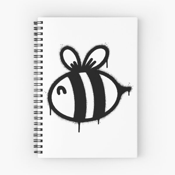 Item preview, Spray Paint Bee Design – Urban Street Art Honeybee Graphic with Dripping Effect designed and sold by WilliamsonMedia.