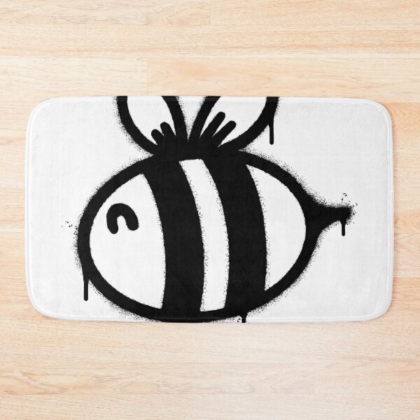 Item preview, Spray Paint Bee Design – Urban Street Art Honeybee Graphic with Dripping Effect designed and sold by WilliamsonMedia.