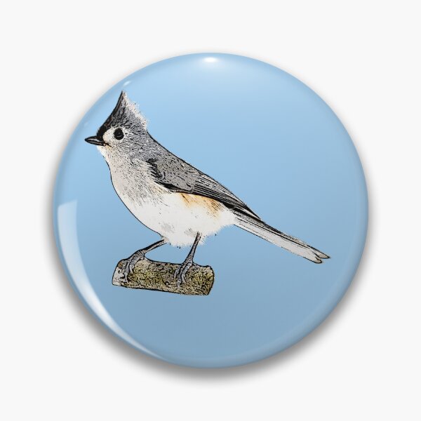 Item preview, Tufted Titmouse Black Alternate Design  designed and sold by designsasstultd.
