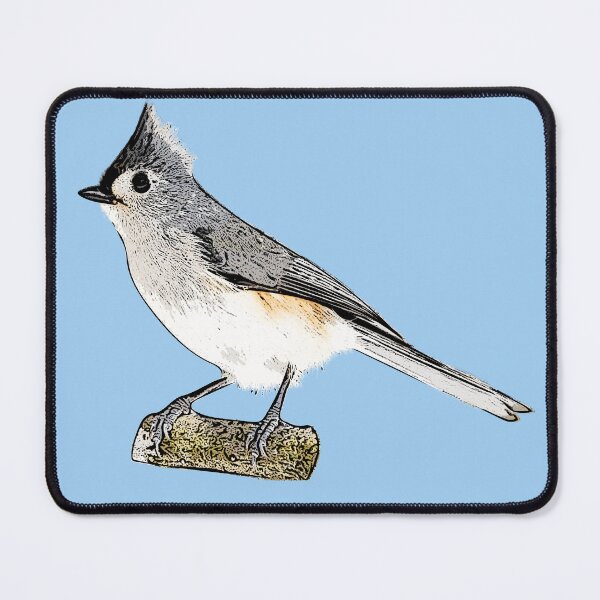 Item preview, Tufted Titmouse Black Alternate Design  designed and sold by designsasstultd.