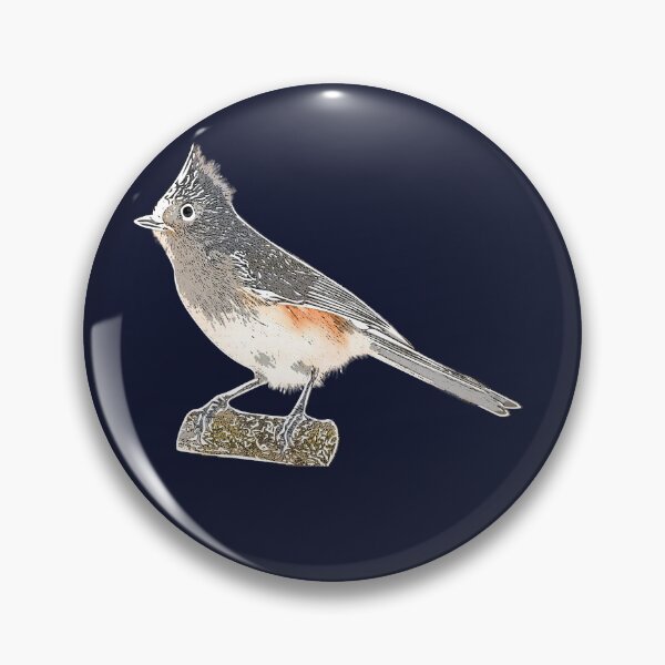 Item preview, Tufted Titmouse White Alternate Design  designed and sold by designsasstultd.