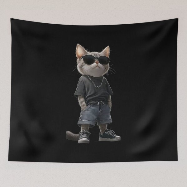 Item preview, Cool Cat in Sunglasses and Stylish Streetwear designed and sold by i-Xuou.