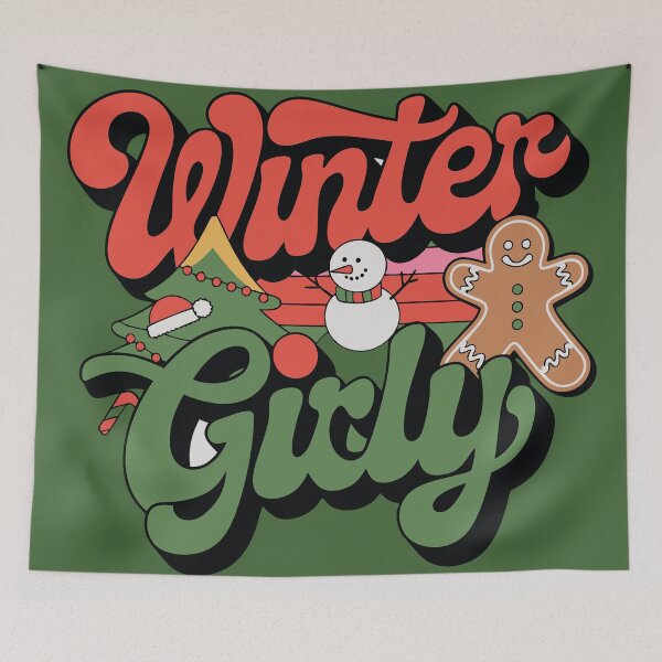 Item preview, Festive Winter Girly Design Retro Holiday designed and sold by Design Etstore.