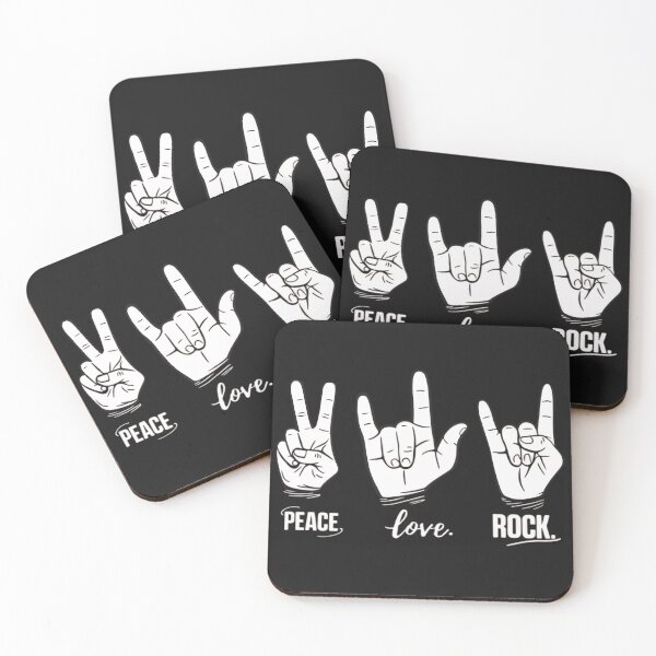Item preview, Peace, Love, Rock! designed and sold by BugiDesignArt.
