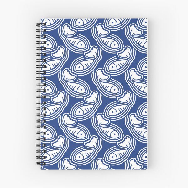 Aperçu de l'œuvre Motif poisson blanc et bleu créée et vendue par mariamsol.