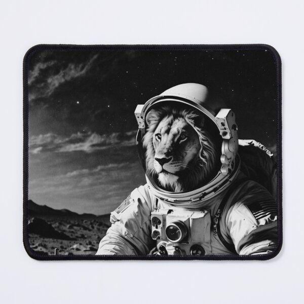 Item preview, Astronaut Lion Enjoying Pizza on the Moon designed and sold by vk09.