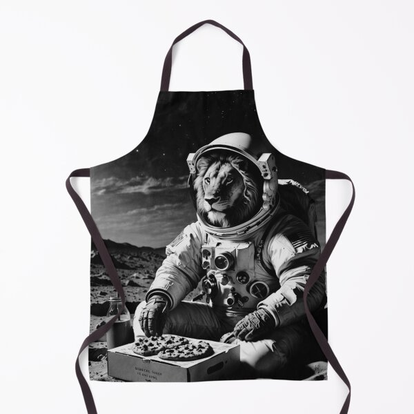 Item preview, Astronaut Lion Enjoying Pizza on the Moon designed and sold by vk09.
