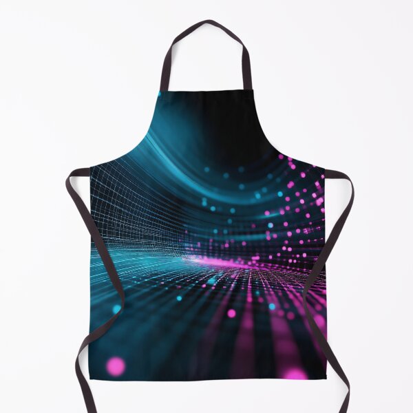 Item preview, Electric Pink and Blue Pixelated Grid Digital Art Print designed and sold by Soul-Sparks.