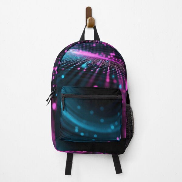 Item preview, Electric Pink and Blue Pixelated Grid Digital Art Print designed and sold by Soul-Sparks.