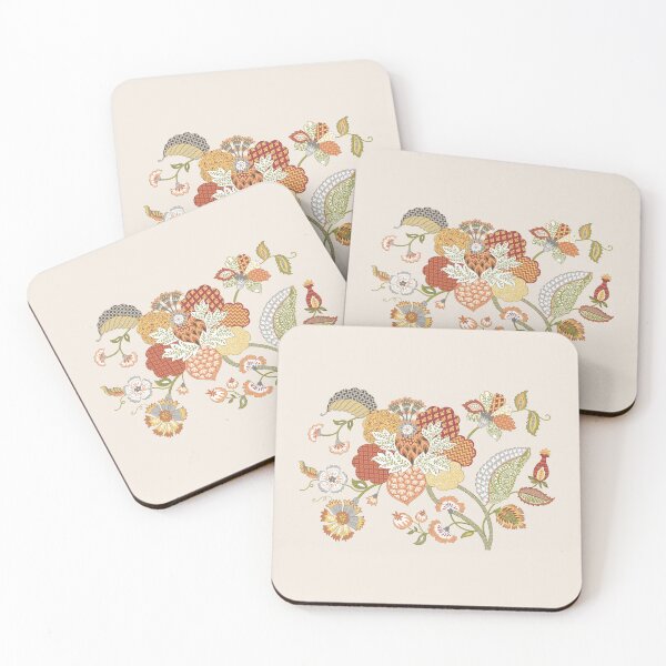 Item preview, Jacobean Floral  Embroidery Print designed and sold by RekhaArtGalaxy.