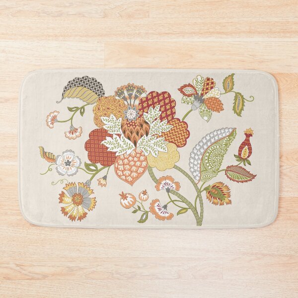 Item preview, Jacobean Floral  Embroidery Print designed and sold by RekhaArtGalaxy.
