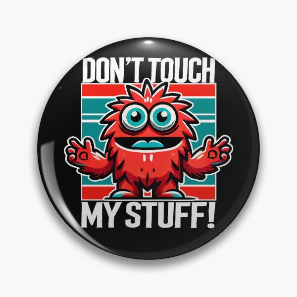Item preview, don't touch my stuff Red Monster Character Art - Cartoon Design designed and sold by DrawHandArt.