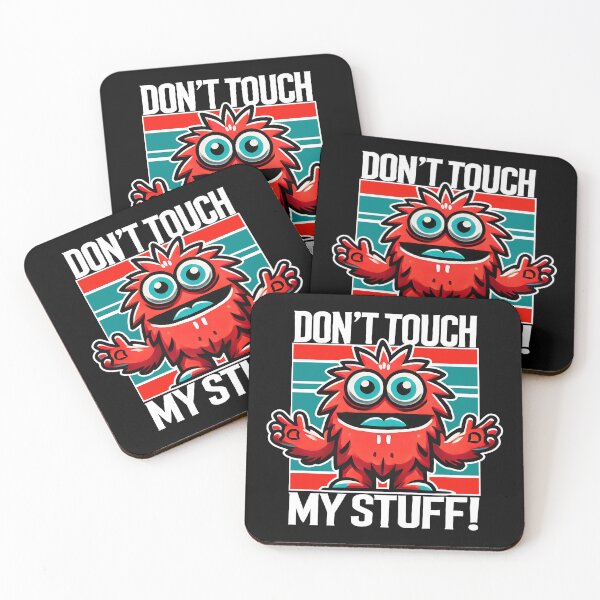 Item preview, don't touch my stuff Red Monster Character Art - Cartoon Design designed and sold by DrawHandArt.