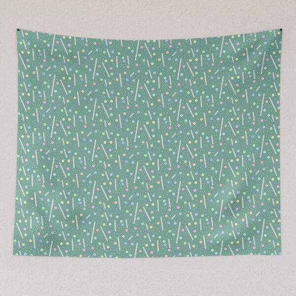 Item preview, Patrón de líneas y puntos de arcoíris pastel de color gris verdoso | punteado verdoso designed and sold by lausn.