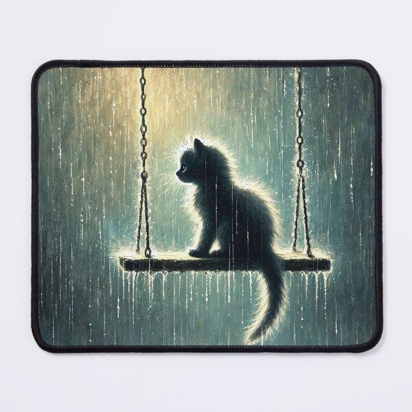 Item preview, Melancholic Cat in the Rain designed and sold by MarinaFila.