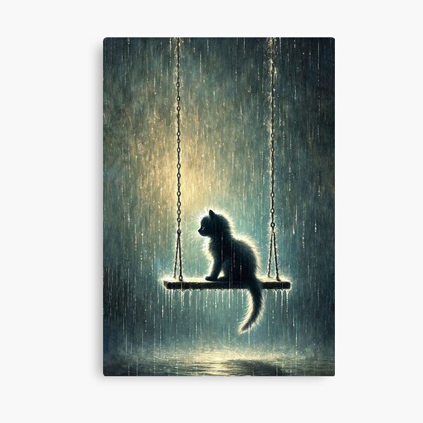 Item preview, Melancholic Cat in the Rain designed and sold by MarinaFila.