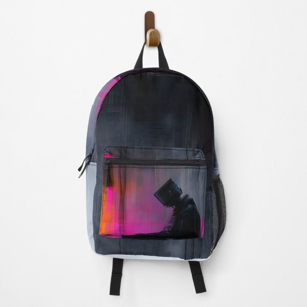 Item preview, Silhouette in Futuristic Minimalist City with Neon Highlights designed and sold by Soul-Sparks.
