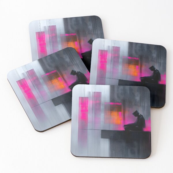 Item preview, Silhouette in Futuristic Minimalist City with Neon Highlights designed and sold by Soul-Sparks.