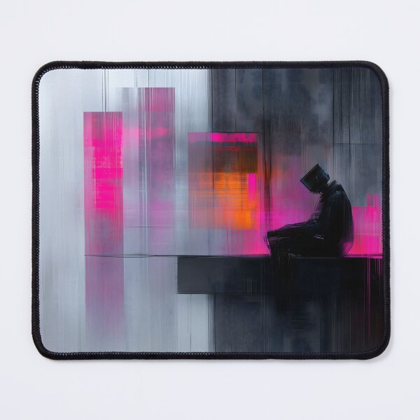 Item preview, Silhouette in Futuristic Minimalist City with Neon Highlights designed and sold by Soul-Sparks.