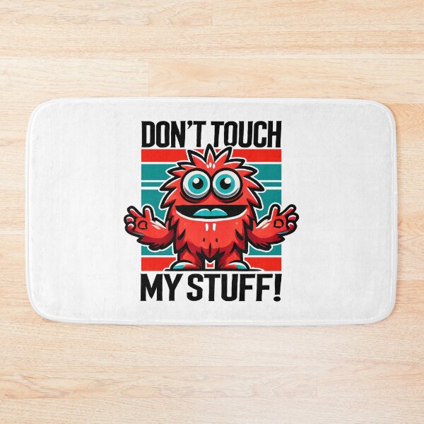 Item preview, Copy of don't touch my stuff Red Monster Character Art - Cartoon Design designed and sold by DrawHandArt.