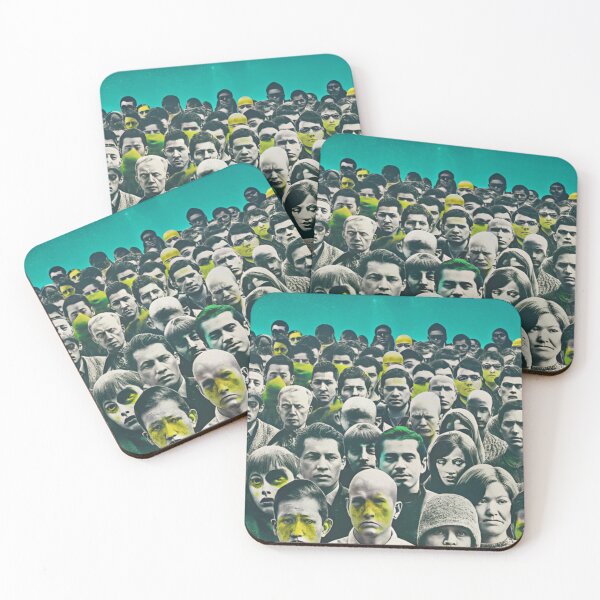 Item preview, Surreal Crowd: Faces in Contrast with a Cosmic Backdrop designed and sold by lucid-oddities.