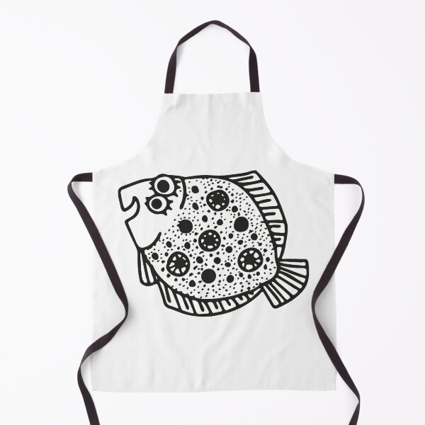 Item preview, A smiling flounder in a cartoon style designed and sold by alina-k-design.